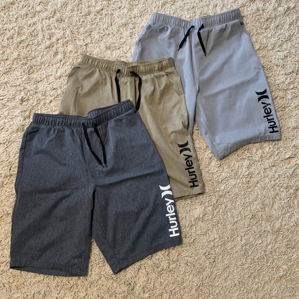 SOLD:  Boys Hurley size 14/16 lightweight shorts (Runs small)